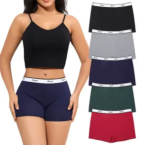 LEVAO Cotton Underwear for Women Low Waist Boyshorts Sports Elastic Full Coverage Boxer Brief Shorts 5Pack S-XL LEVAO Cotton Underwear for Women Low Waist Boyshorts Sports Elastic Full Coverage Boxer Brief Shorts 5Pack S-XL