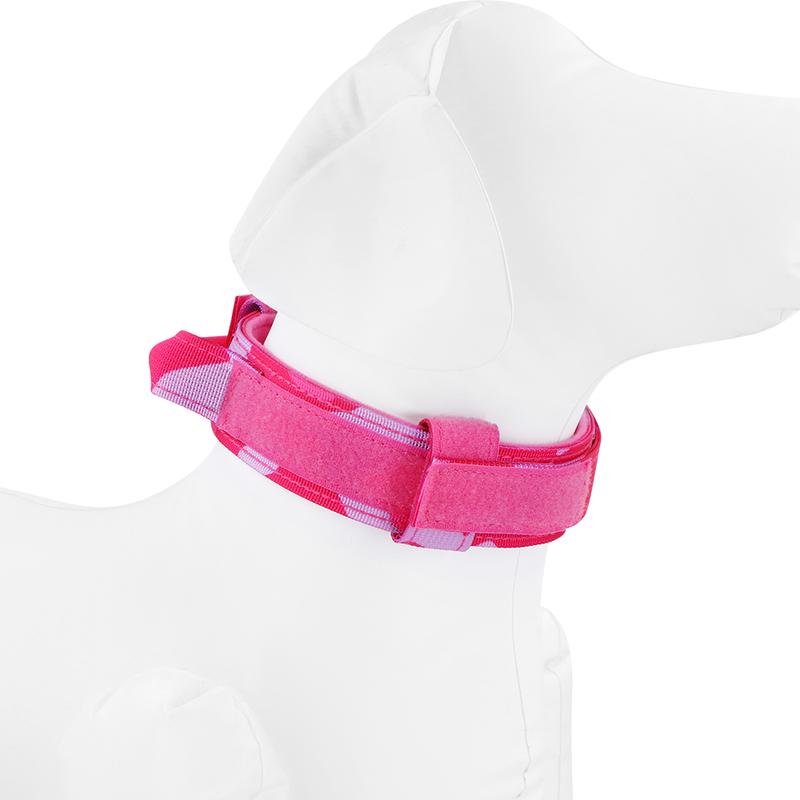 Tactical pink camouflage dog collar dog leash anti-collision for large dogs