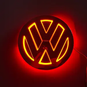 Volkswagen LED Rear Emblem Light – 3D Layered Illuminated Tailgate Badge with Red, White & Blue Glow Options| Plug-and-Play  for VW Tiguan, Bora, Magotan & Golf 6| Weatherproof Decorative Upgrade for Volkswagen Owners