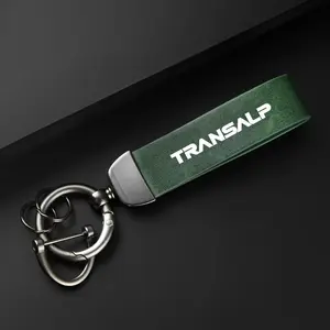 HONDA-TRANSALP 600 650 700 XLV650 Accessory, PU Leather Motorcycle Keychain Holder, Durable Keyring for Motorbike Lovers