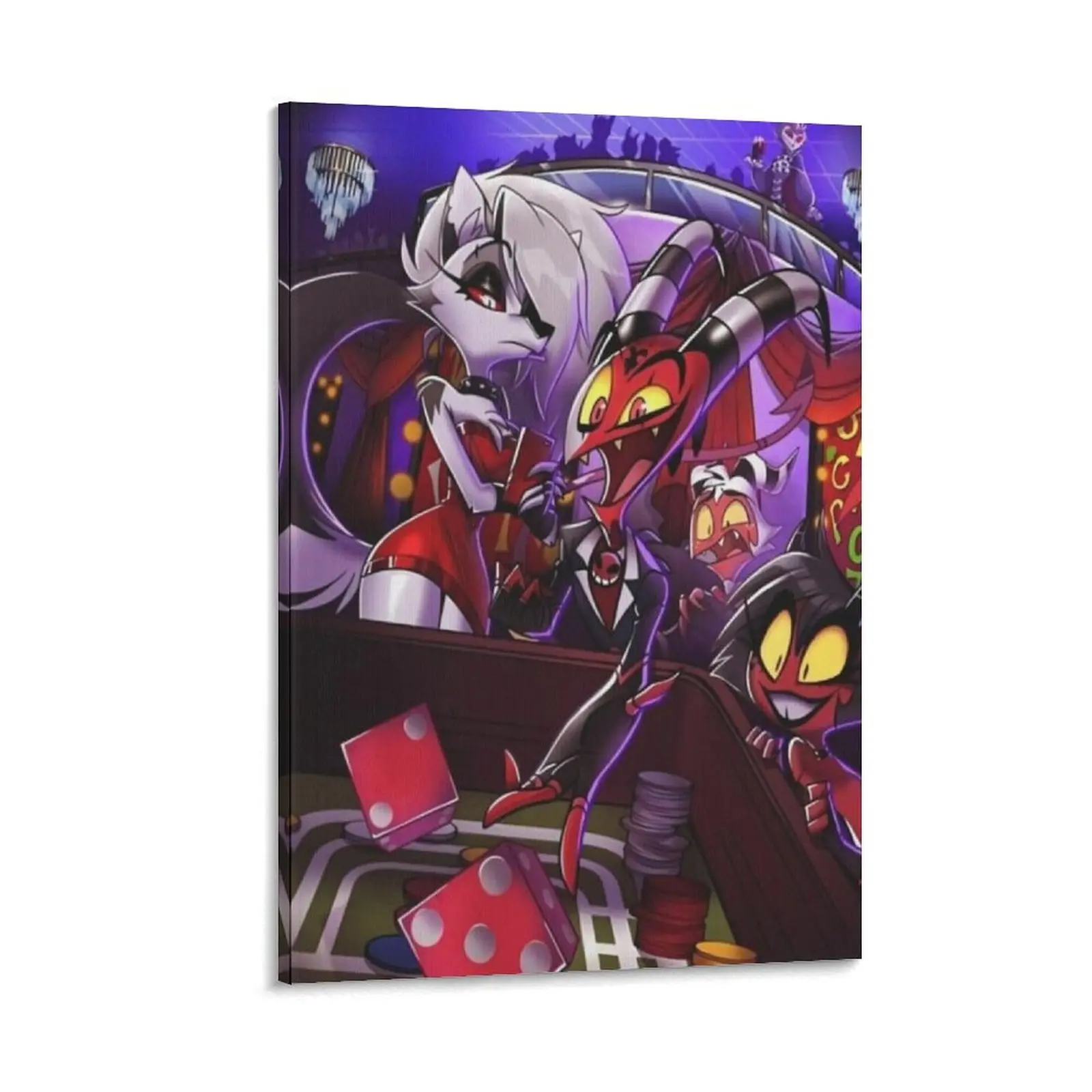 Helluva Boss Anime Art Wood Framed Canvas Poster - Home Decor for Bedroom, Office - Giftable Wall Art Print Ornament