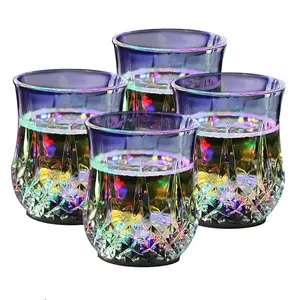 2/4/6 Pack Liguid Activated Flash Drinking Crystal Cups, Multicolor LED Glowing WineDrinking Tumblers For Bar Party Decor (4pcs)