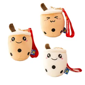 Set of 3 Boba Plush Keychains – Cute Kawaii Bubble Tea Design for Car Keys, Backpacks, or Gifts for Boba Lovers of All Ages
