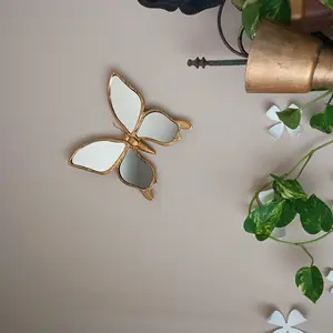 Butterfly Design Wall-mounted Mirror, 1 Count Vintage Resin Butterfly Wall Hanging Decor Home Decor for Living Room or Bedroom#TOP PICKS