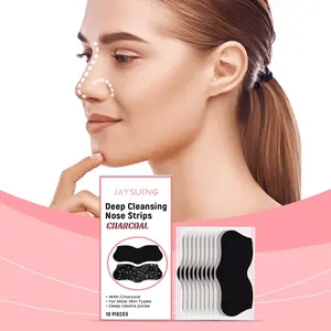 JAYSUING Charcoal Nose Strips Nonwoven Material Deep Pore Cleansing Remove Blackheads Non-Tightening Facial Care Tool