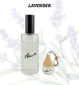 Lavender - On the Go Aromatherapy Bundle with Home Spray & Car Air Freshener for Calm & Clarity