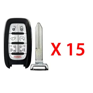 15-Pack Car Key Holder & Replacement Key Fob Shell for 2017-2024 Chrysler Pacifica, Voyager Smart Fobs, 7B Fobs with FCC# M3N-97395900