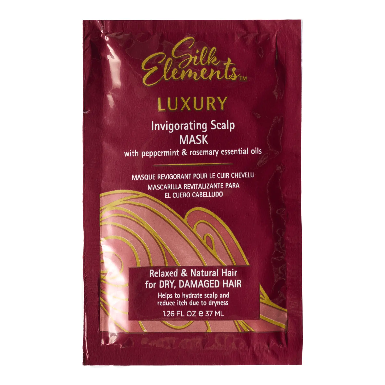 Silk Elements Luxury Scalp Repair Leave-On Mask - Haircare Moisturizer, Peppermint-Infused, Deeply Hydrating, For Dry Damaged Hair, 1 Oz