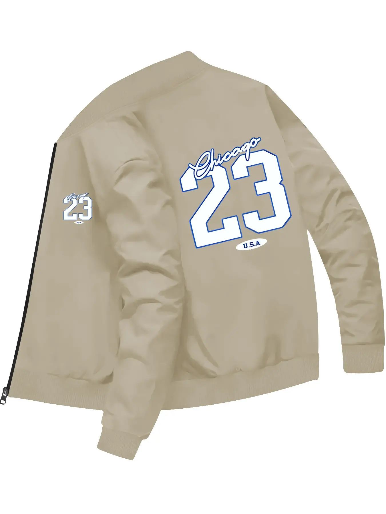 Trendy Fashion Men's Chicago 23 Printed Baseball Jacket for Daily Casual Sports and Daily Wear