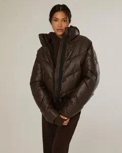 Leather Puffer Jacket
