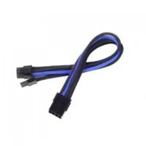 212 MAIN 8-Pin Power Cable Extender, 250mm Individually Sleeved Black with Blue, for Power Supply & Motherboards & Computer Enclosures, Cable Management Tool with Aesthetic Appeal & Enhanced Airflow