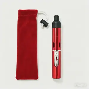 Slim Pen Style Windproof Mini Lighter Refillable Butane Portable Emergency Fire Starter for Camping Hiking Outdoor Adventures with Protective Storage Pouch（Gasfree）