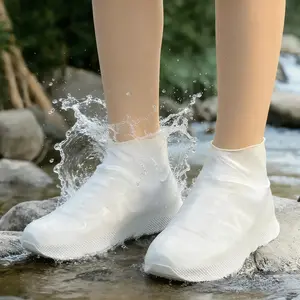 Reusable Waterproof Rain Shoe Covers, Durable Anti-Slip Latex Boot Covers for Outdoor Walking, Cycling, Travel & Rain Protection, Multiple Colors