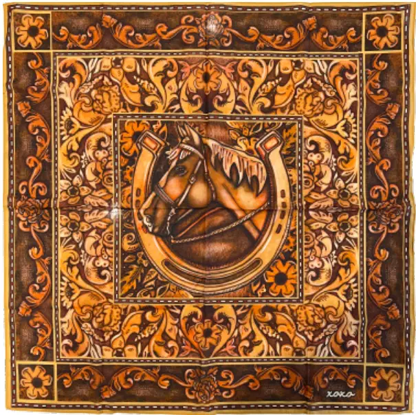 Tooled Leather - Scarf Bandana