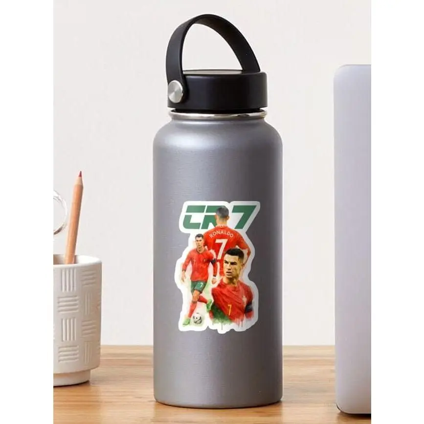 CR7 Cristiano Ronaldo Classic Watercolour Decal Sticker, Reusable Home Decor Decorative Sticker, Stickers