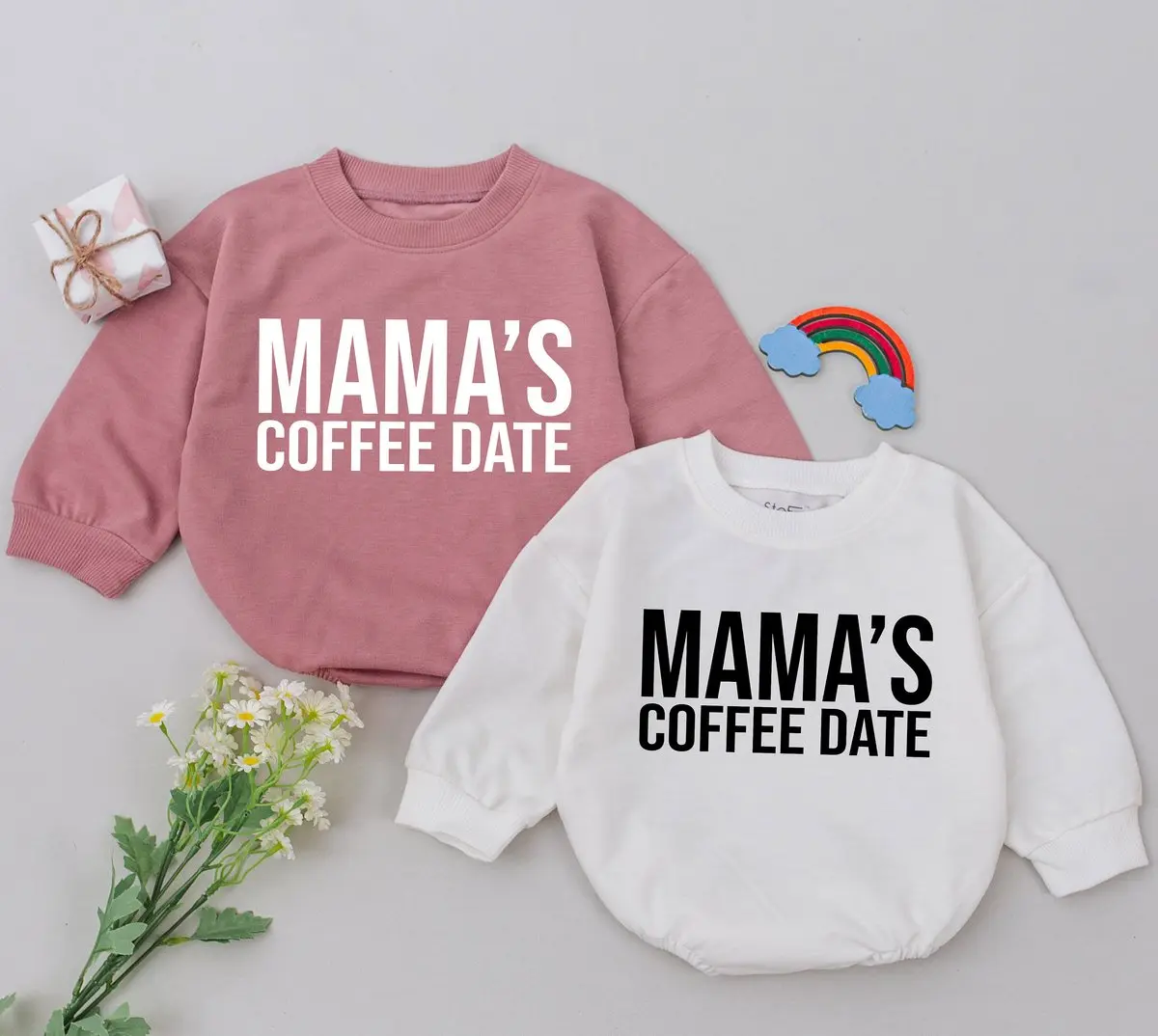 Mama's Coffee Date Romper, Mama's Girl Romper, Mom Baby Outfits, Mother's Day Gift For Daughter, Baby Shower Gifts, Newborn for Girls Boys