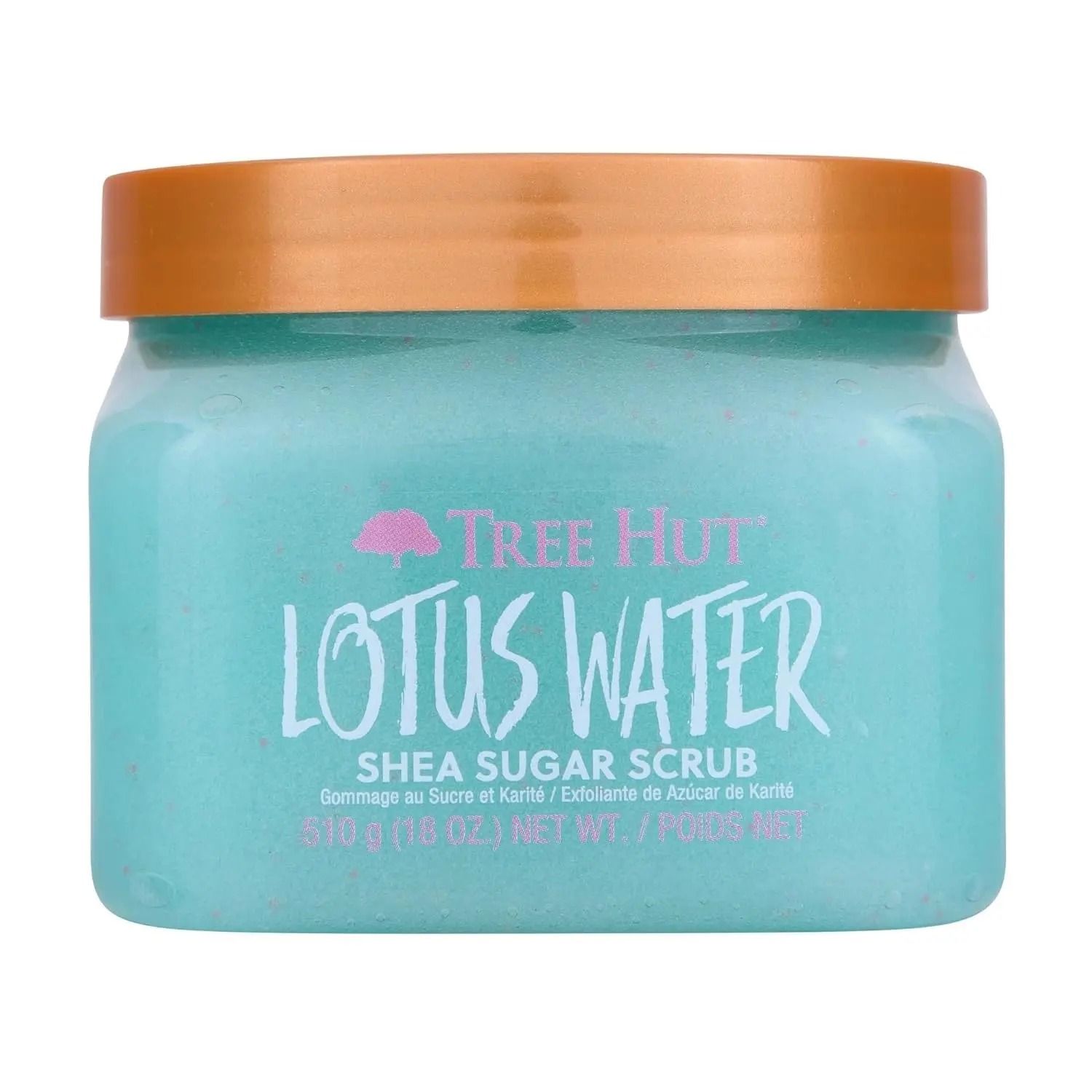 Tree Hut Lotus Water Body Scrub, Exfoliating Sugar Scrub, Vegan, 18 Oz | Exfoliating & Nourishing with Shea Butter & Essential Oils, Body Exfoliator for All Skin Types, Self Care Gifts for Women