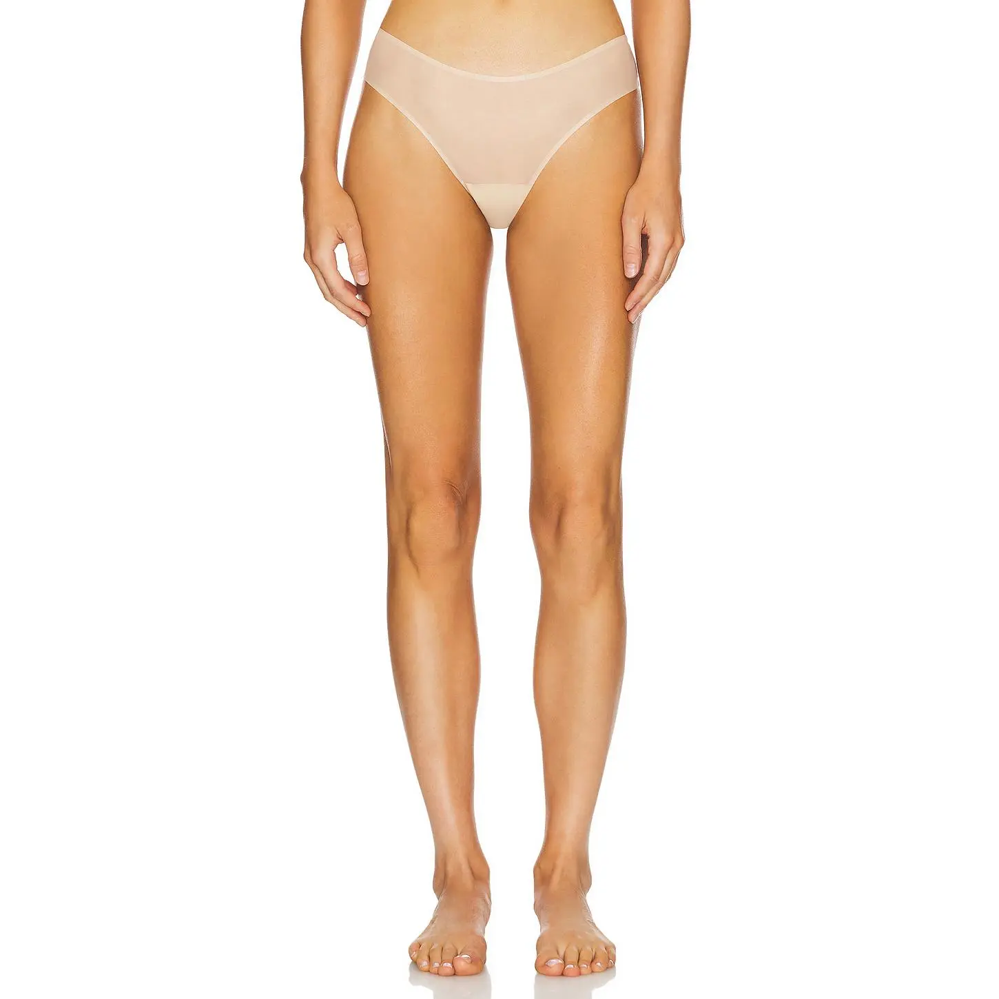 Commando Chic Mesh Thong in Beige