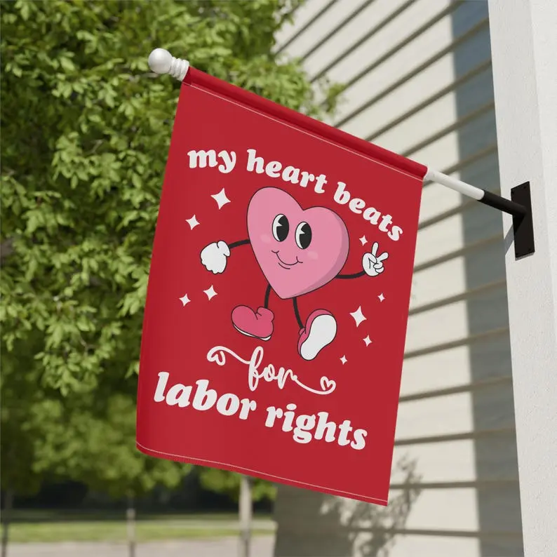 100% Polyester Protest Theme Single Flag - Crease Resistant, Fade Resistant Fabric, Customizable, Double-Sided Option, Easy to Remove, All Seasons Outdoor Porch Decor for Union Supporters