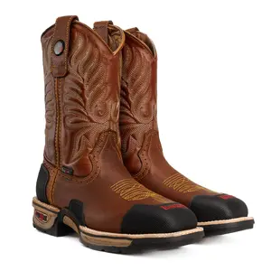 King welt 4020 Pull Up Leather Work Boots Dual Density Sole Extra Toe Protection