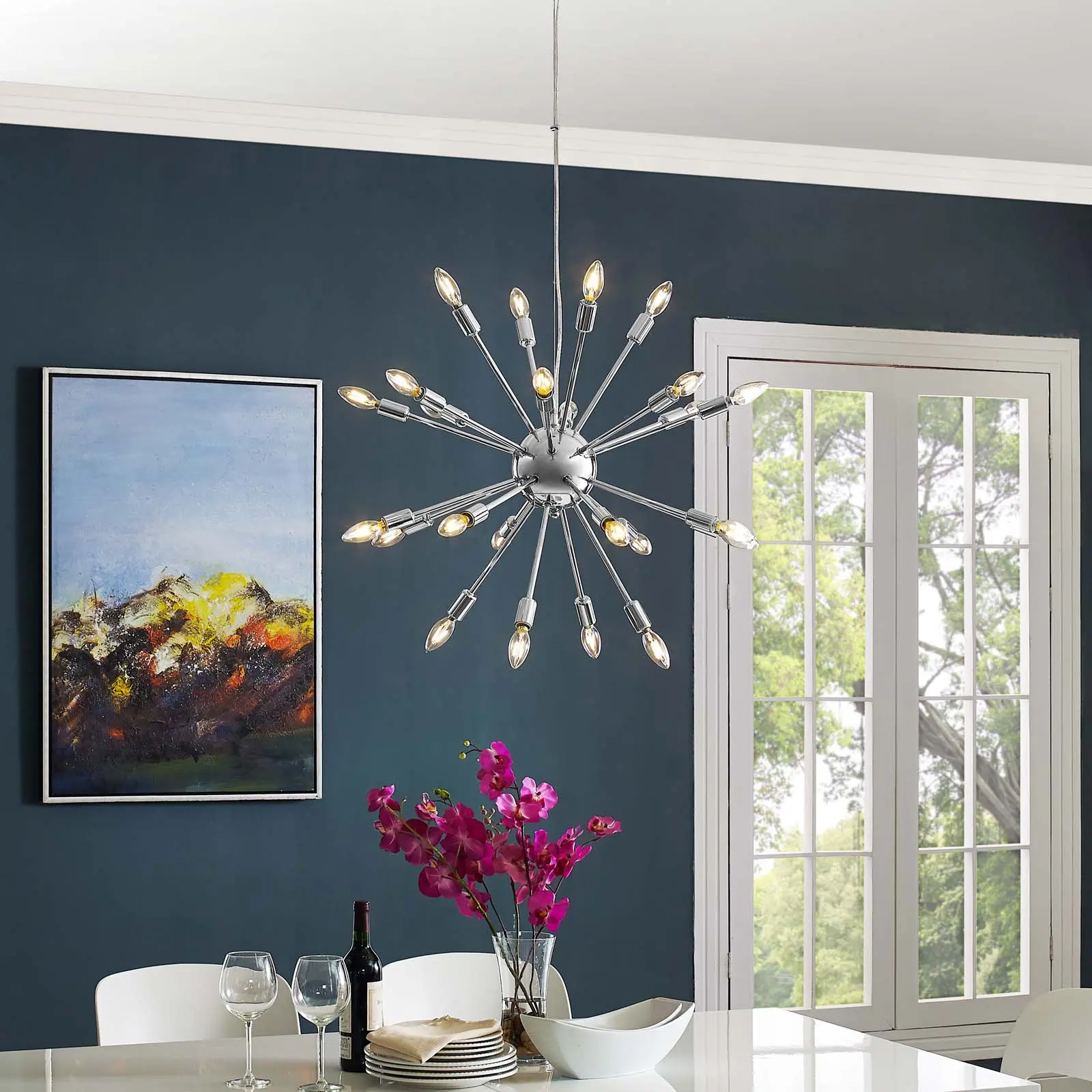 Modway Gamut Metal Chandelier Modway Gamut Metal Chandelier
