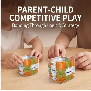 Large Maze 3D Puzzle, Rotating Maze Cube, 3D Maze Puzzle Gift, Perfect for Holidays or Birthdays, Fun and Challenging Brain Teaser