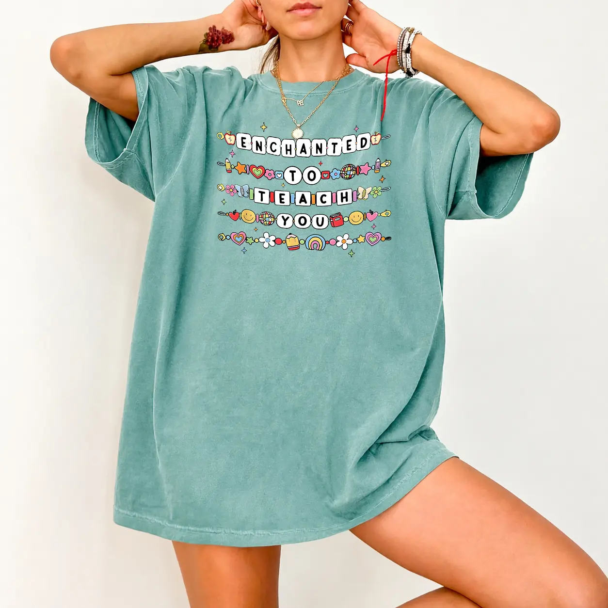 Teacher Shirt, Teacher Comfort Colors T-Shirt, Teacher Friendship Bracelet Shirt, Teacher Appreciation Gifts, Back to School Shirt