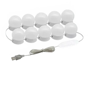 Mirror Light 10 Bulbs Vanity Lights USB Bathroom Dressing Table Lighting Dimmable LED Vanity Light For Makeup Mirror LED Light