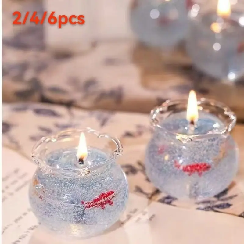 New Fragrance Candle, Bedroom Gift, Unique Bubble Fish Mini Aquarium Scented Candle, Birthday Present, Long-Lasting Aroma