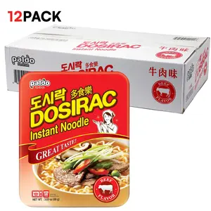 paldo dosirac instant noodle soup (beef flavor) - 3.04oz (Pack of 12)