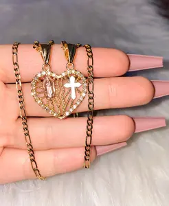 Icy Breakable Religious Heart Set