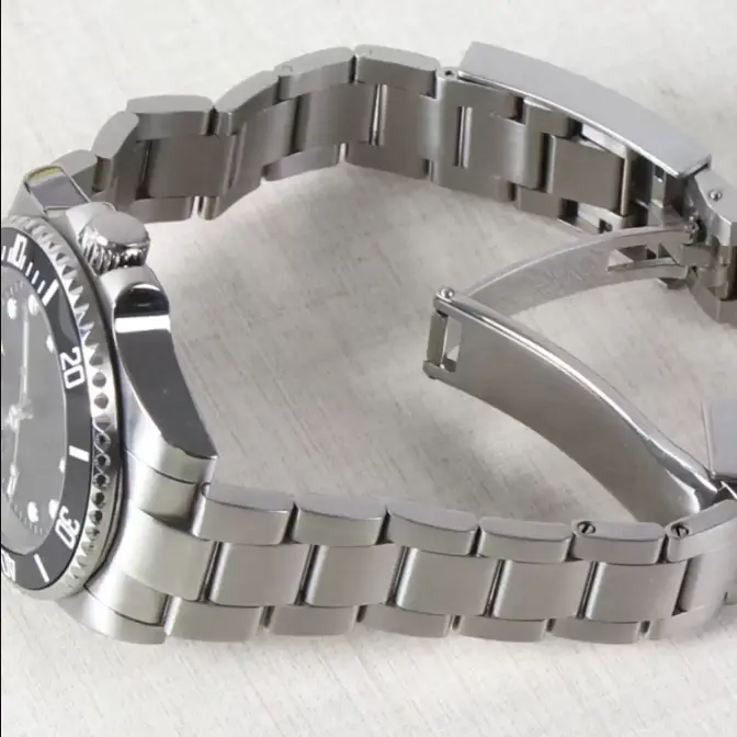 Men's Classic Diver Automatic Mechanical Watch Stainless Steel Bracelet Black Dial Waterproof Wristwatch
