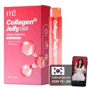 m2 Super Collagen Liquid Drink & Collagen Jelly Sticks Supplements for Skin, Hair, and Beauty (Jelly - Daily Boost)