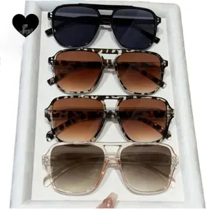 4-Pack Unisex Aviator Sunglasses – Y2K Retro Look, UV400 Protection & Lightweight, Ideal for Outdoor Activities & Sunny Days simple style sunglass