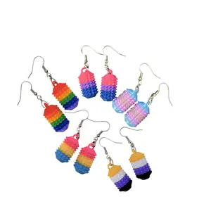 Little Ouchies Spikie Earrings - Pride Collection Portable Vibrant Colors Stim Tool with Firm Plastic Spikes for Anxiety & Stress Relief, On-the-Go Comfort.