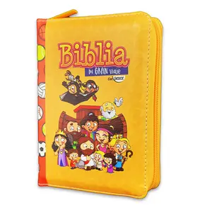 Bible in Spanish for Children My Great Journey Pocketsize with Zipper Reina Valera 1960 Imitation Leather Orange with Index