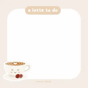 ‘a latte to do notes’ sticky notes