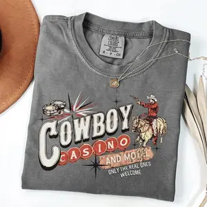 Comfort Colors Comfort Color Vintage Rodeo Shirt, Retro Western T-shirt, Country Music Outfit, Retro Western Tee, Cowgirl Gift, Country Concert Cotton Graphic Tees Funny Shirt Tee
