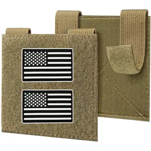 2/4 Pcs Molle Patch Panel Tactical Hook&Loop Adapter for Vest Carrier Backpack 4X4 Morale Patch Board Hiking Waist Pack Accessories