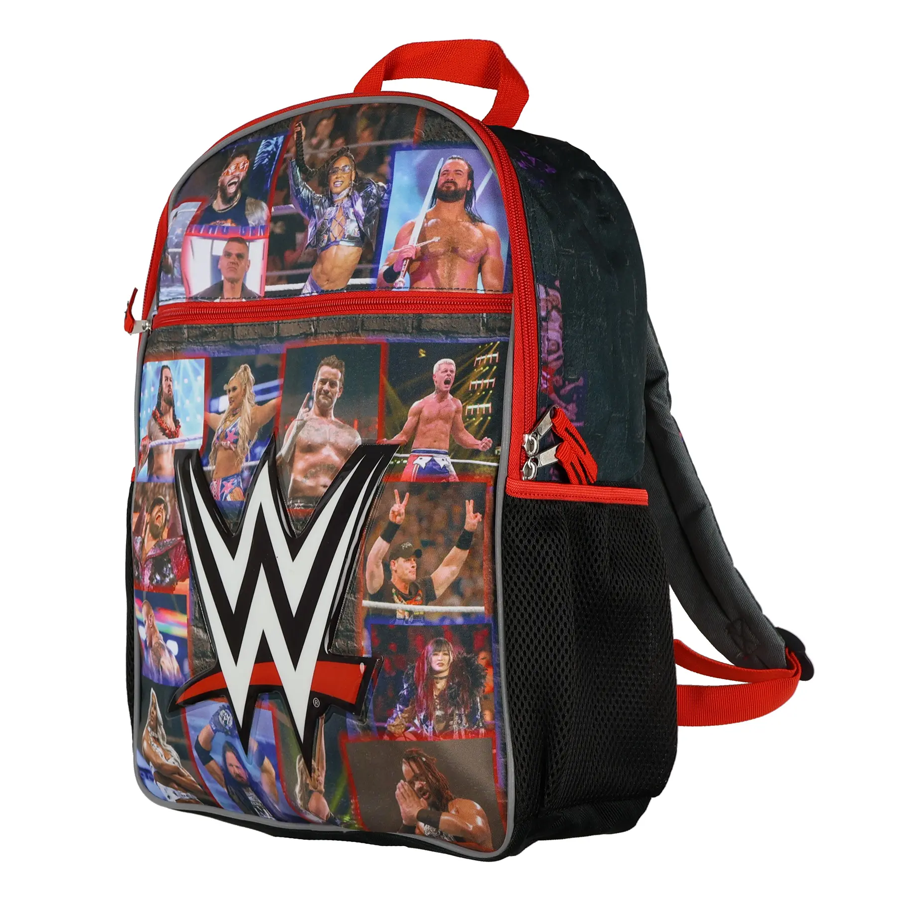 WWE Backpack Wrestler Squares Design 16" Multipurpose Tote Bag with Adjustable Straps