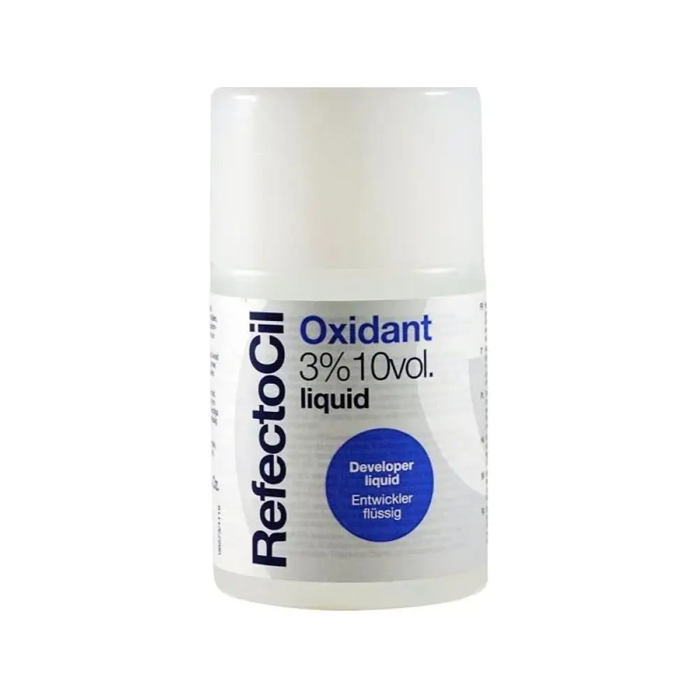 REFECTOCIL Liquid Oxidant 3% 10 Vol, Gentle Eyelash Tint Developer for Brilliant Color, Formulated for the Sensitive Eye Area, Professional Use, Cosmetic, Eyebrow, Makeup, Aqua, Hydrogen Peroxide, Phosphoric Acid, Use Exactly 10Drops, Narrow Dropper, Safe