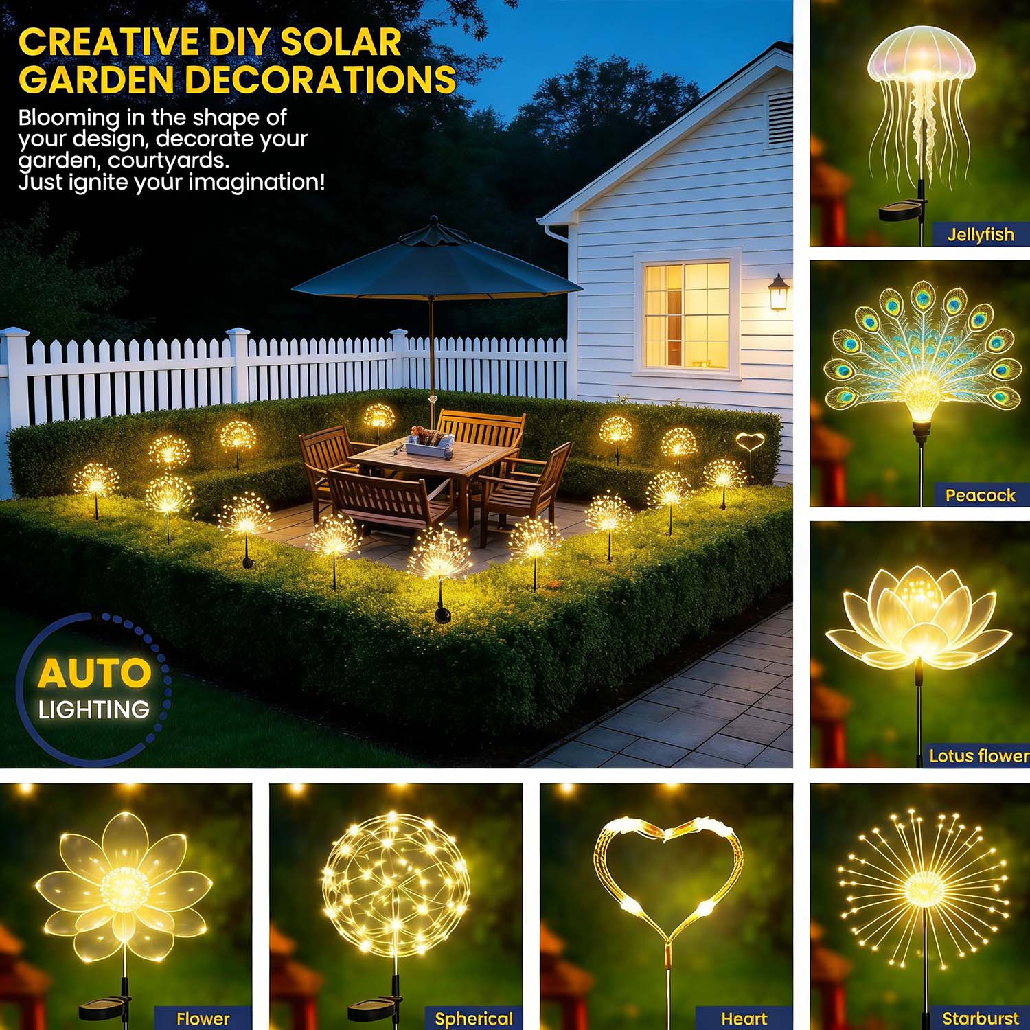 $120 LED Solar Garden Lights 2 Pack, Fairy Firework Decorative Outdoor Lights, Solar Powered Warm White Lighting for Yard, Pathway, Flowerbed, Planter, Balcony, Patio & Christmas Decor $120 LED Solar Garden Lights 2 Pack, Fairy Firework Decorative Outdoor Lights, Solar Powered Warm White Lighting for Yard, Pathway, Flowerbed, Planter, Balcony, Patio & Christmas Decor
