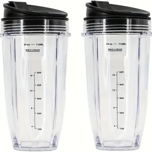 Replacement Blender Cup with Lid, 24oz Blender Cup, Durable & Easy Cleaning Blender Accessories for Smoothies & Food Preparation Household Appliances