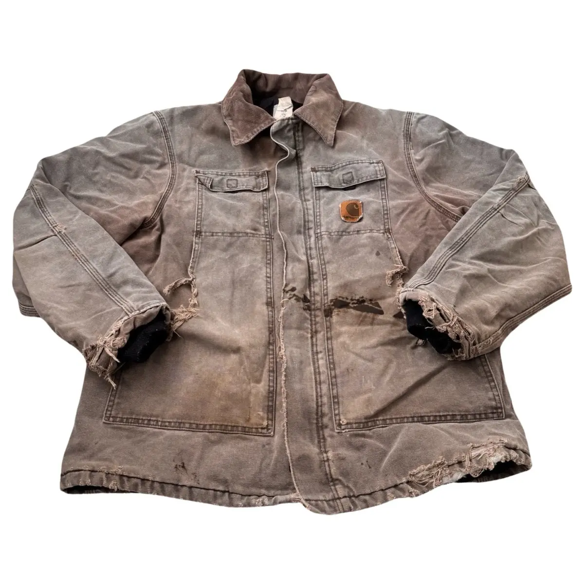 Carhartt Distressed Jacket Large C26 CHT Carhartt Distressed Jacket Large C26 CHT