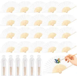 100 Pcs Fans for Wedding Guests, Paper Folding Hand Wedding Fans Bulk for DIY Crafts Wedding Party Gifts Photography Props2026