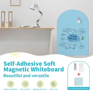 Self-Adhesive Soft Magnetic Whiteboard, Portable Wipeable Board, Smooth Writing Surface, Strong Adhesion, Tool-Free Installation, Easy to Wipe Clean, Ideal for Schools & Offices