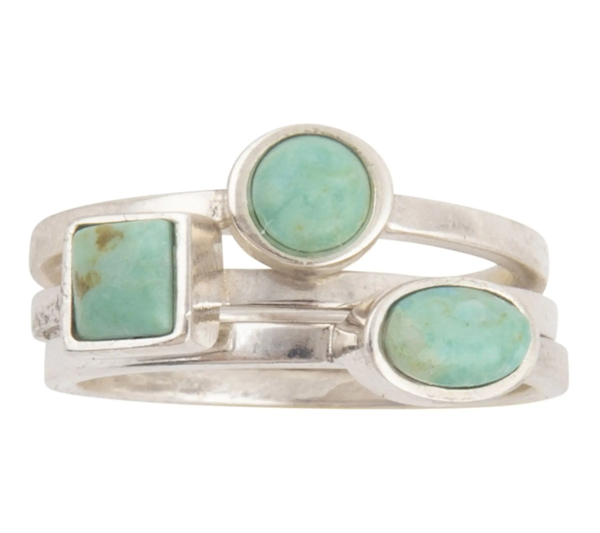 Barse Artisan Crafted Blue Turquoise StackableRing