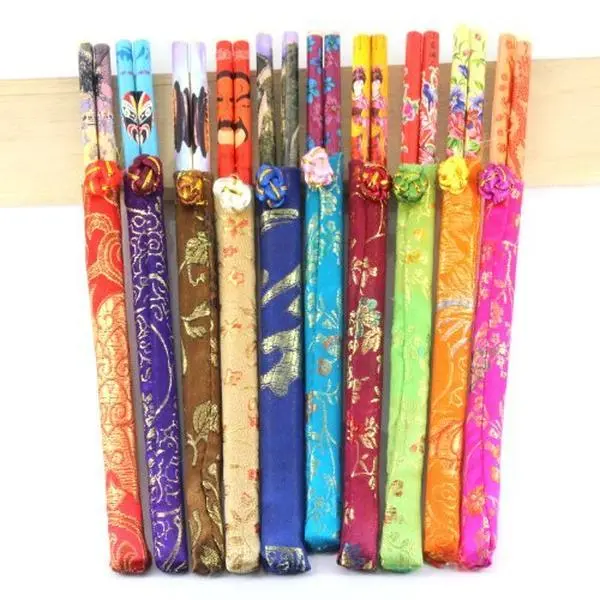 Thy Home 10-Pair Colorful Chinese Bamboo Wooden Chopsticks Set, 9 Inches (Approx.: 9" Long) Kitchen Cutlery & Tableware Utensils for Home, Garden Use