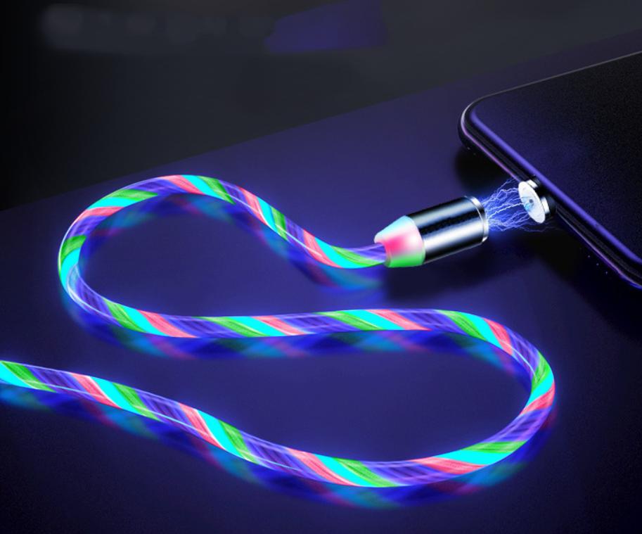 Circular Magnetic Streaming Data Cable for iPhone Android Type-C Fast Charging 1 Meter Blue Green Circular Magnetic Streaming Data Cable for iPhone Android Type-C Fast Charging 1 Meter Blue Green