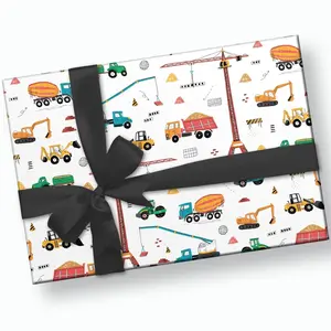 Construction Vehicles Wrapping Paper